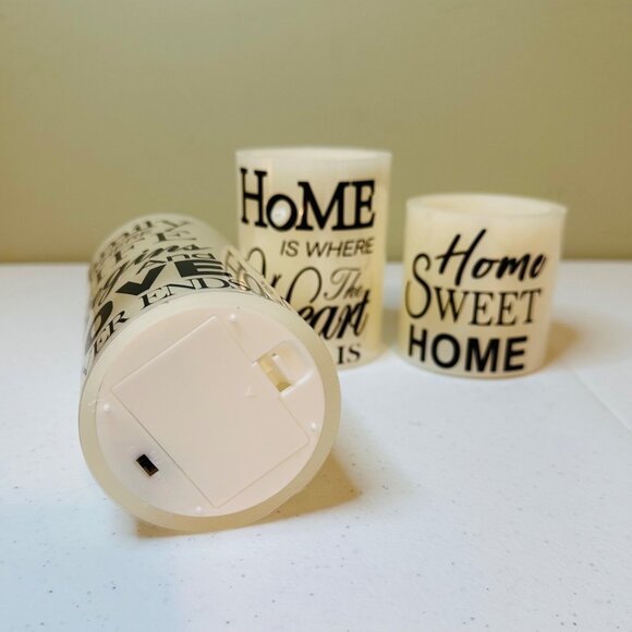 LED flameless candles with timer Auto Off Flickers and Glows 3 pack Home Decor - Picture 5 of 13